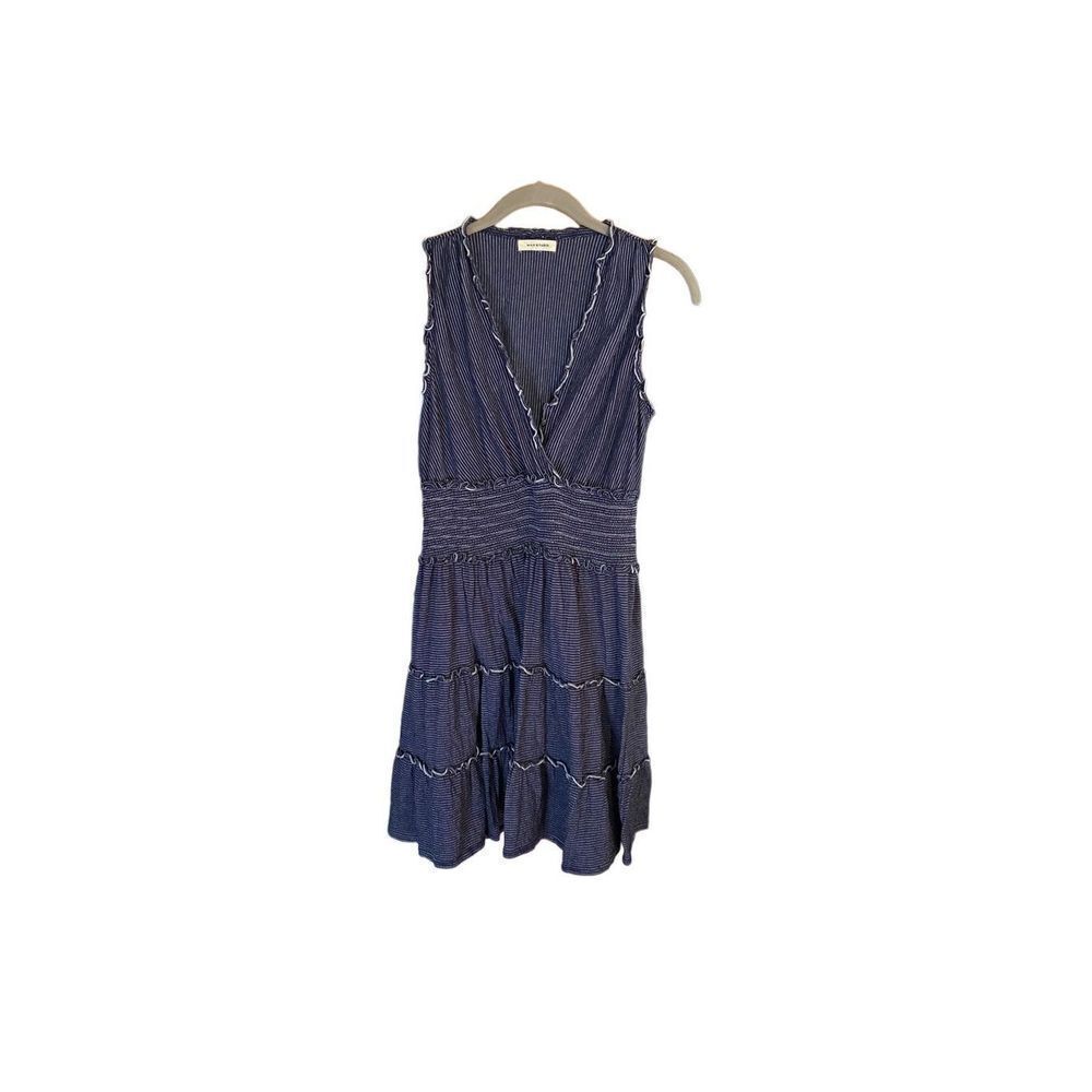 Max studio, women’s sleeveless stretch, short smocked dress - Picture 4 of 10
